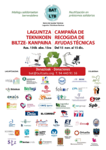 Cartel sobre Campaña de Recogida de Ayudas Técnicas.